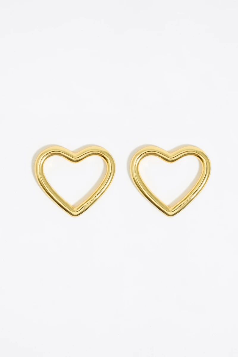 PENDIENTES CORAZÓN GRANDE Oro