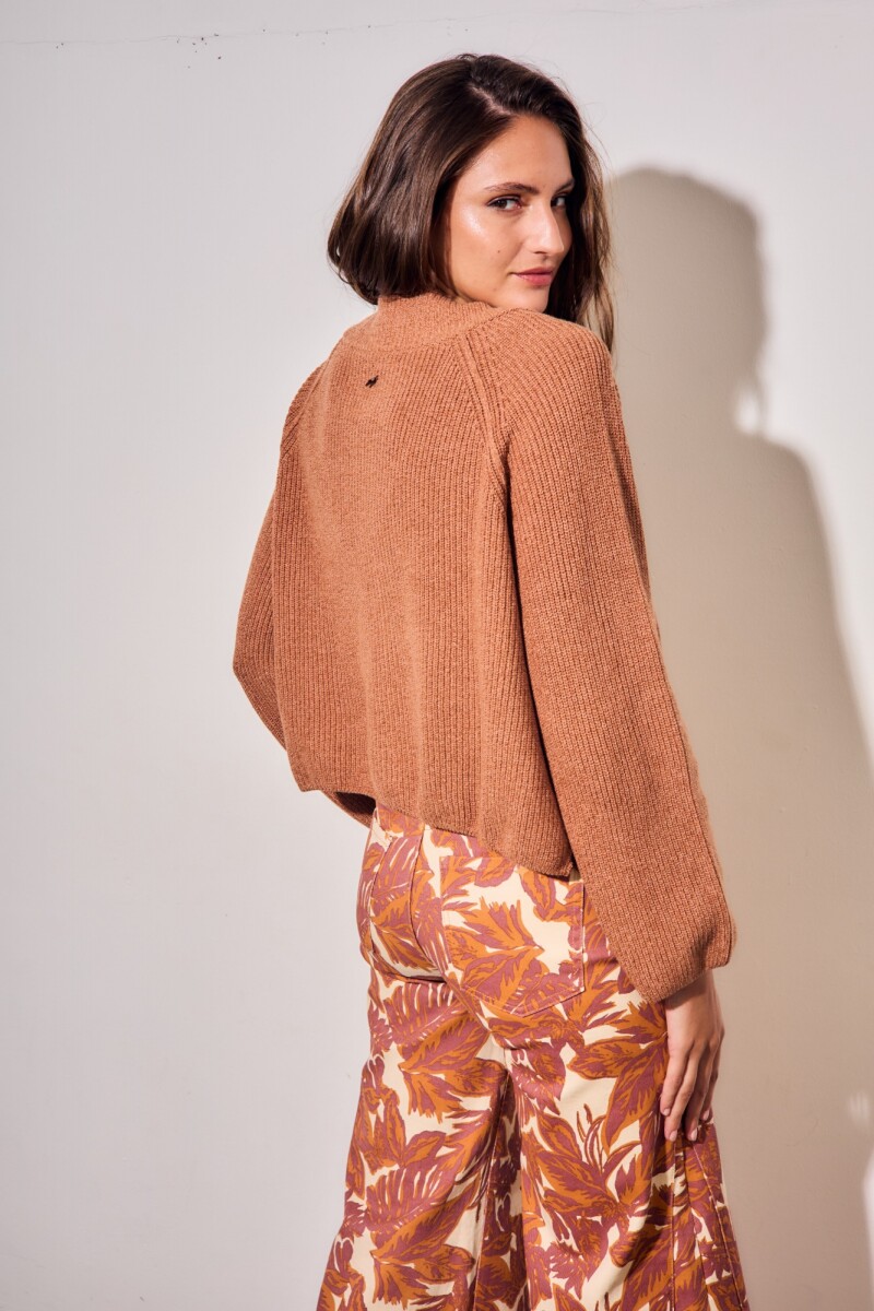 Cardigan Cierre Mocha