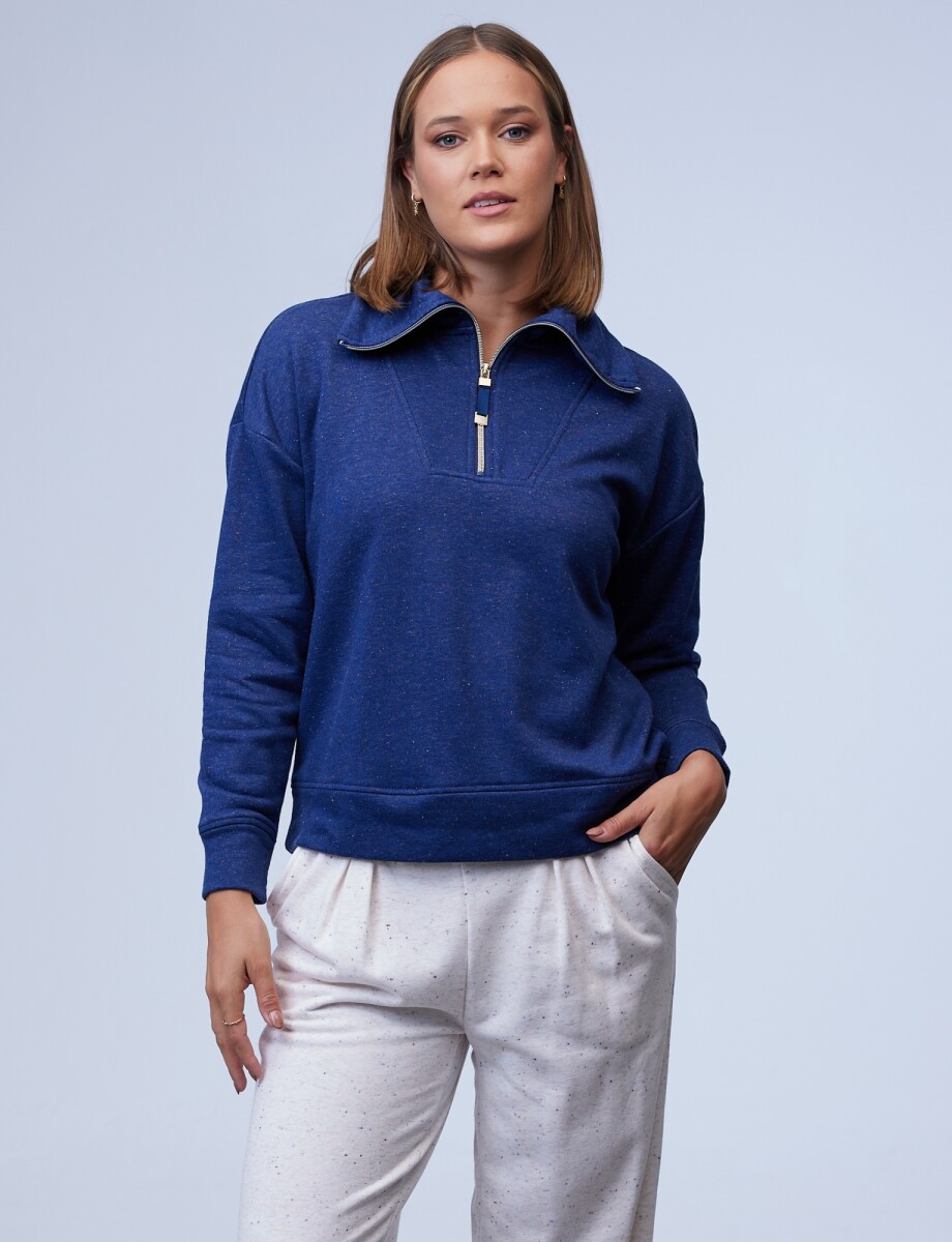 Buzo Sport Zip - Azul 