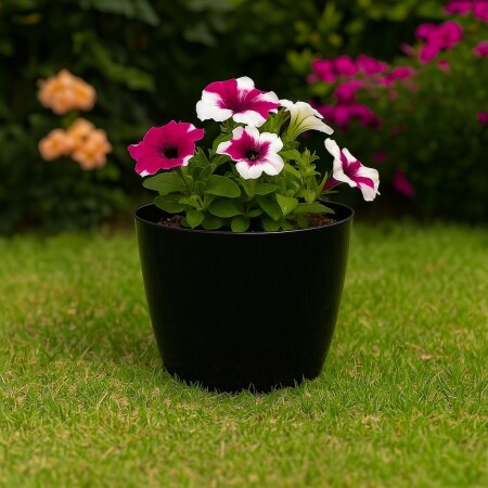 MACETA REDONDA 27 CM UMBRA NEGRO NEGRO