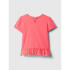 V-SS EYELET PEPLUM FRESH CORAL