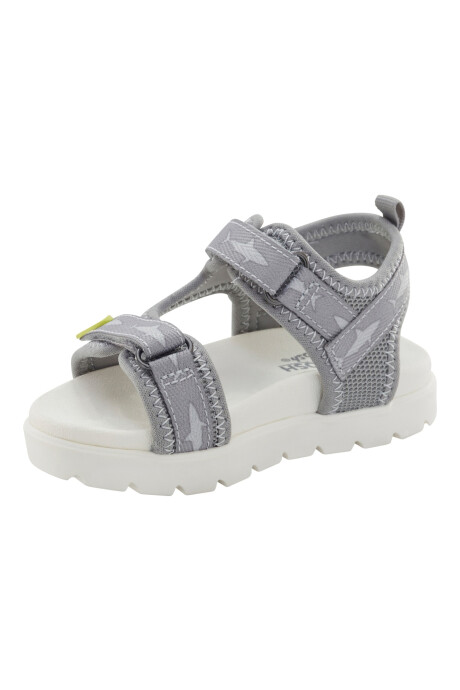 Sandalias casuales, diseño tiburón Sin color