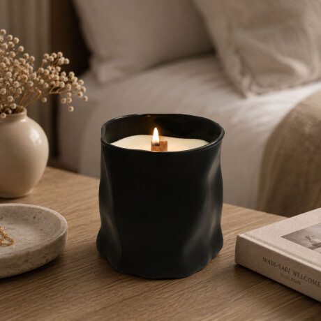 Vela Aromática Burning de Cera Natural Soja Aroma Té Blanco Negro