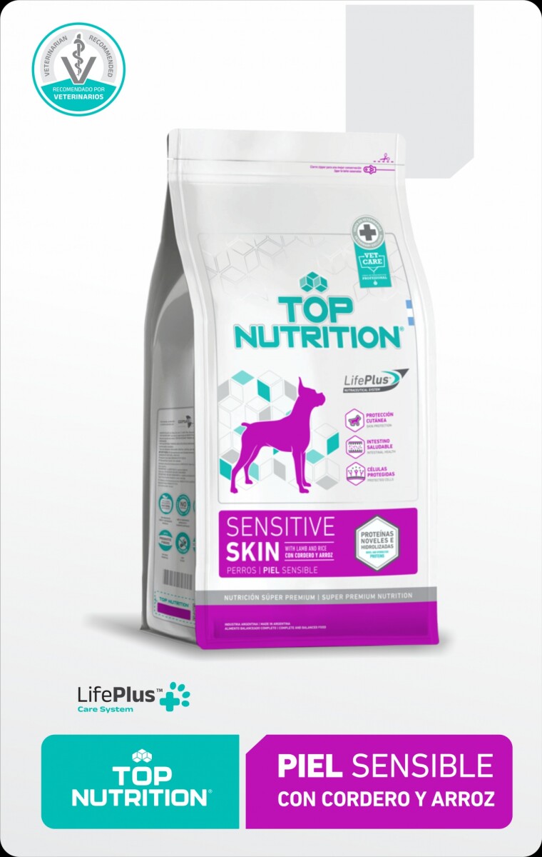 TOP NUTRITION VET PIEL SENSIBLE X 15 KG - Top Nutrition Vet Piel Sensible X 15 Kg 