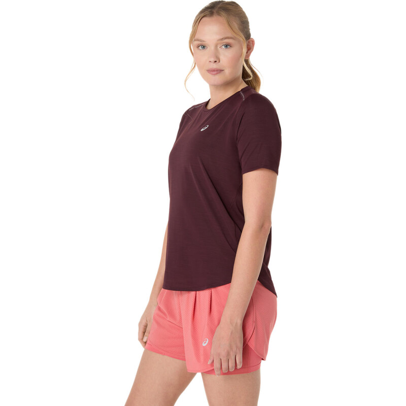 Polo Running Road SS Top Mujer Dark Currant