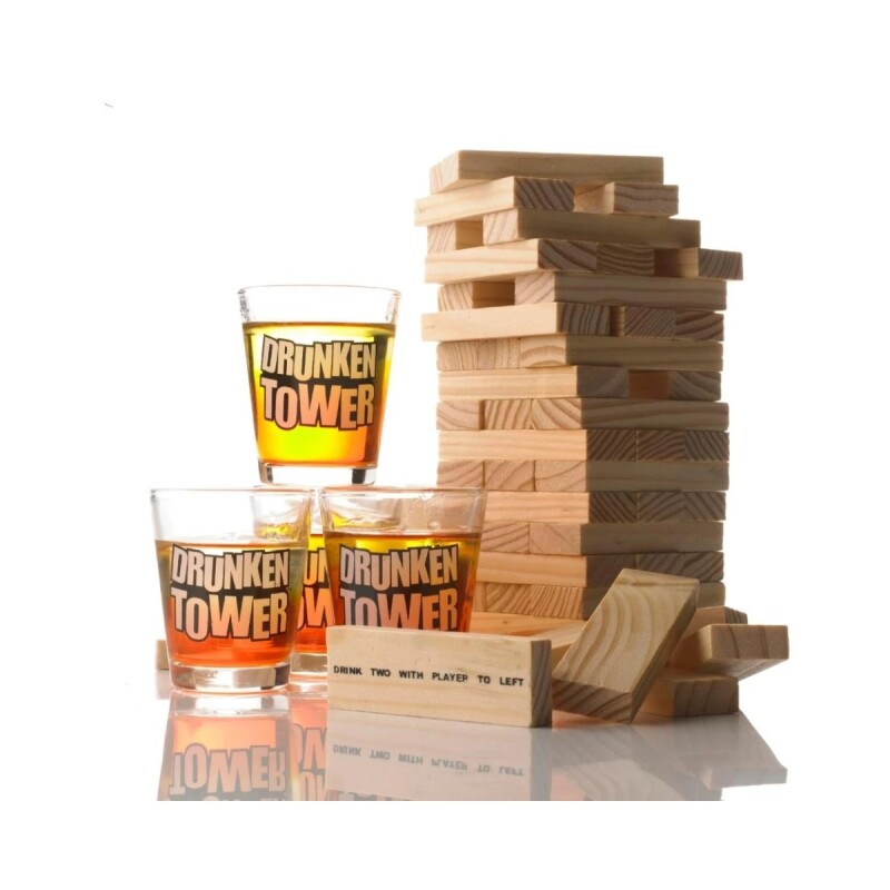 Torre de madera Drunken Tower Juego de mesa para fiestas Torre de madera Drunken Tower Juego de mesa para fiestas
