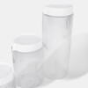 SET FRASCO VIDRIO C/TAPA 3PZAS Unica