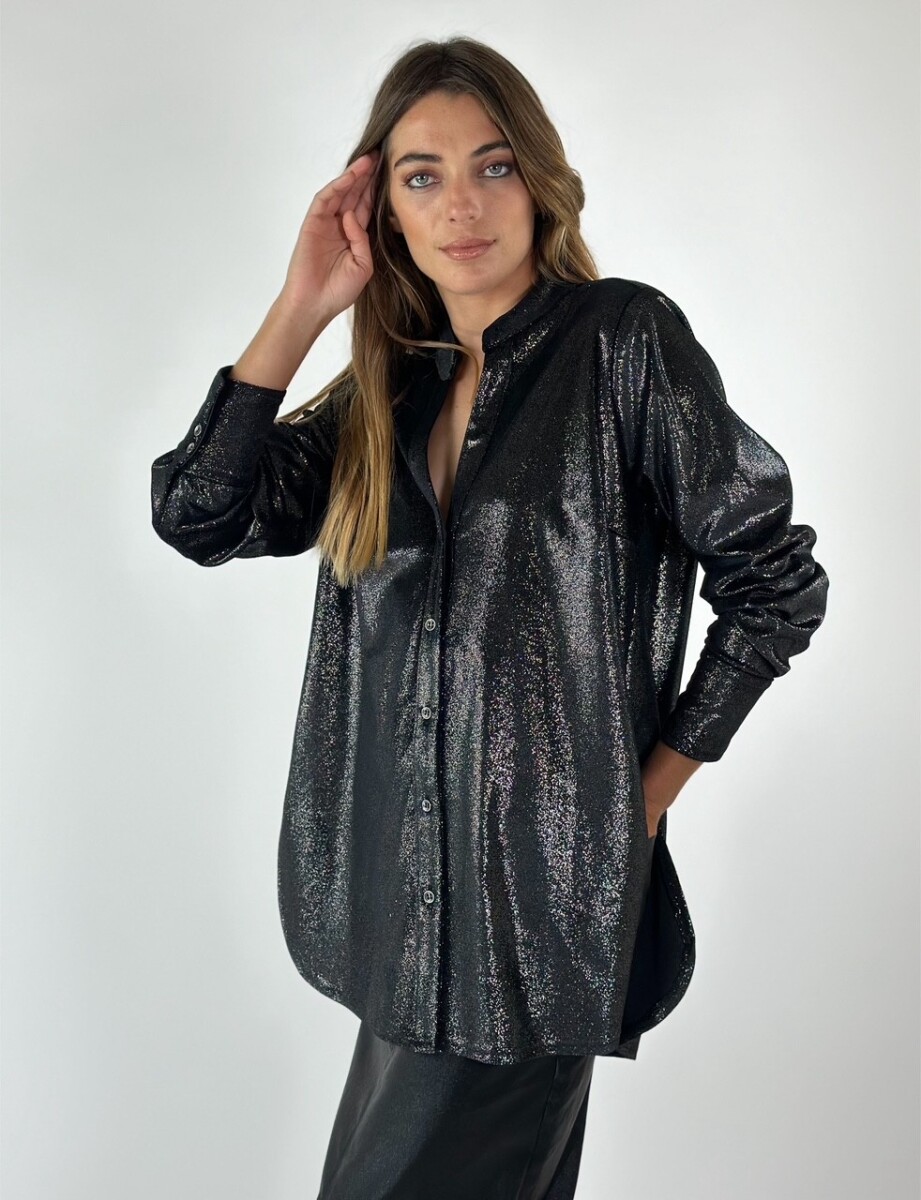 CAMISA VELVET ORNELLA - NEGRO 
