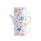 Juego De Té Mosaico Flores