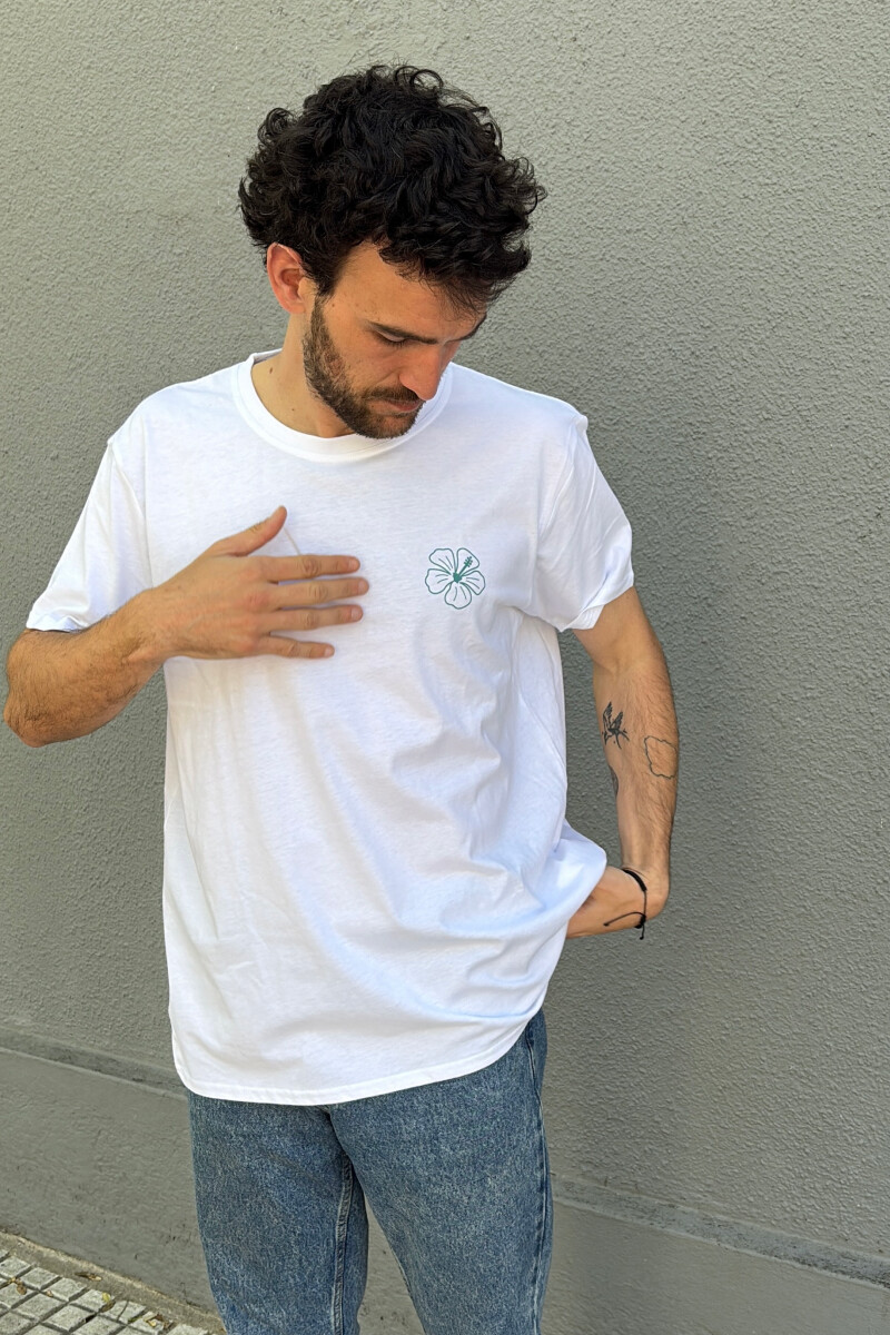 Camiseta Hibisco Brixton Blanca