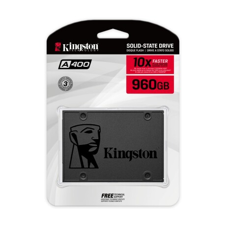 Disco Solido Interno Kingston A400 SSD 960Gb SATA III Negro