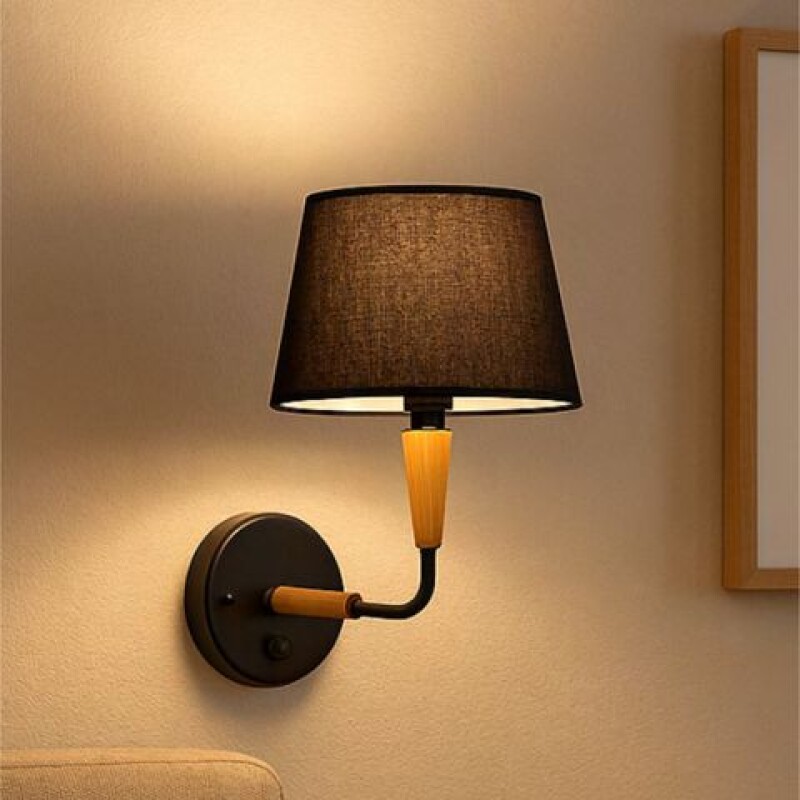 APLIQUE DE PARED ESTANDAR 1L E27 D25CM PANTALLA NEGRA APLIQUE DE PARED ESTANDAR 1L E27 D25CM PANTALLA NEGRA