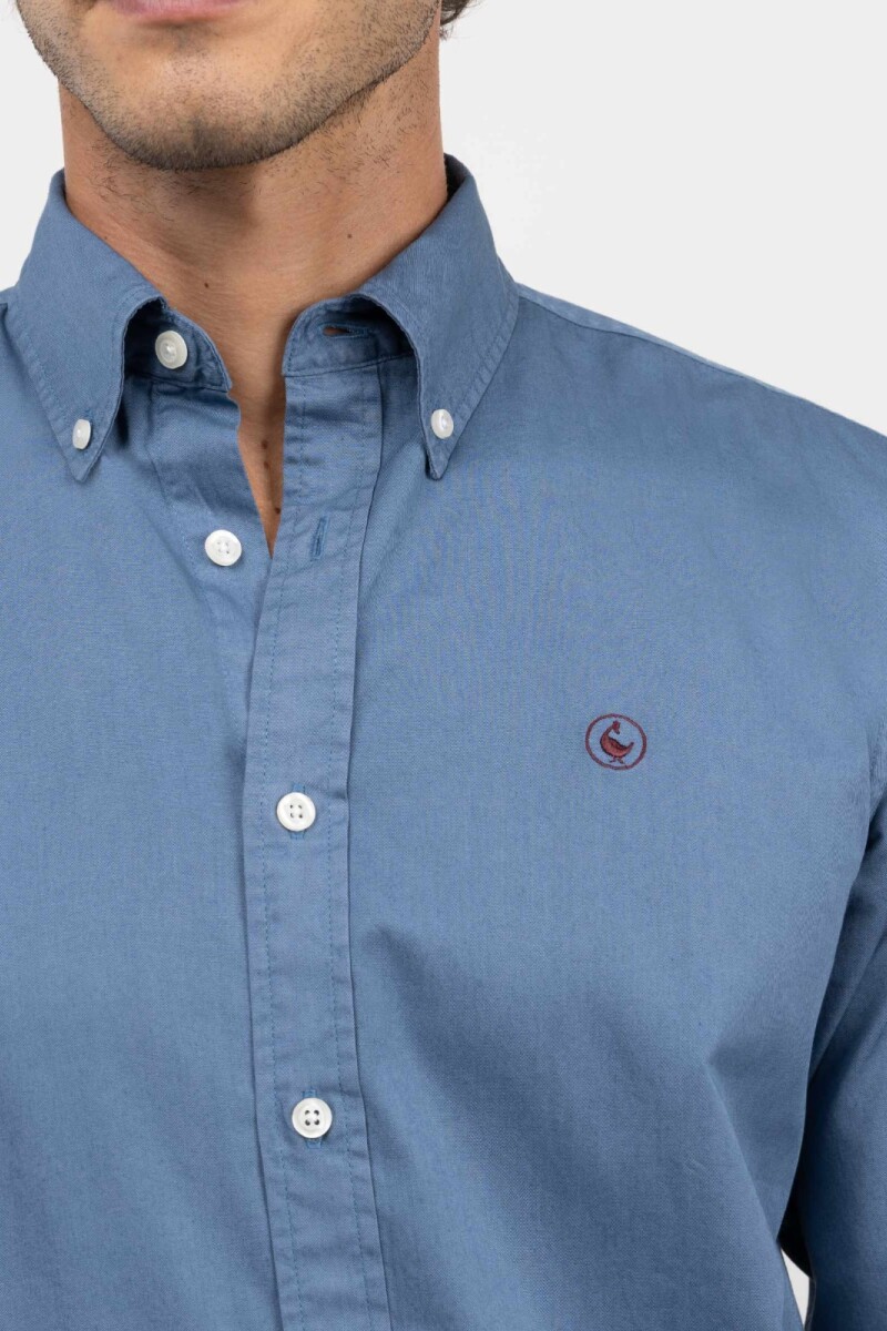 Camisa Garment Dyed El Ganso Turquesa