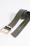 Cinturon croco con hebilla cuadrada verde