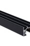 Riel electrificado de aluminio - 2 vías para spot de riel 1 mts NEGRO