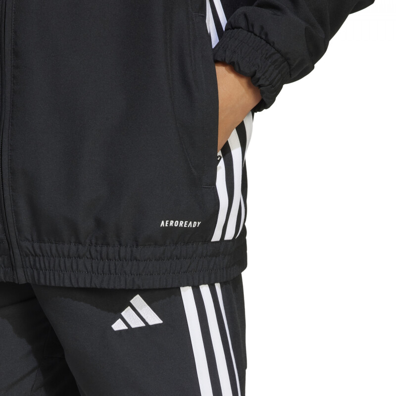 Campera ADIDAS TIRO ES W HOODY de - JD0629 Negro-blanco