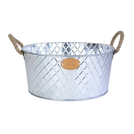 Balde para botellas galvanizado Rombos Party Time 30x14cm Balde para botellas galvanizado Rombos Party Time 30x14cm