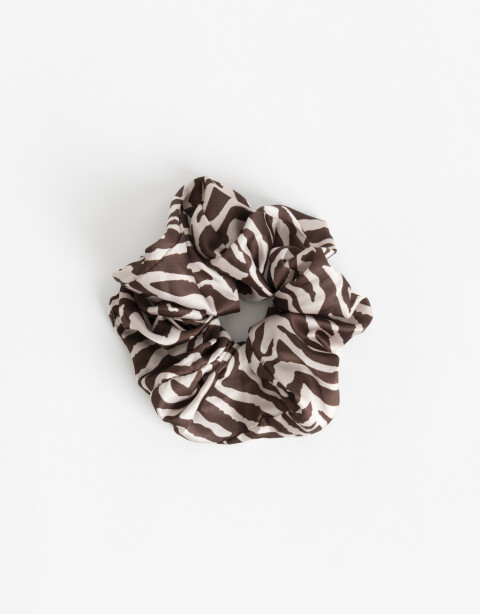 Skunzies Estampados Scrunchie Animal Print - Marron Chocolate