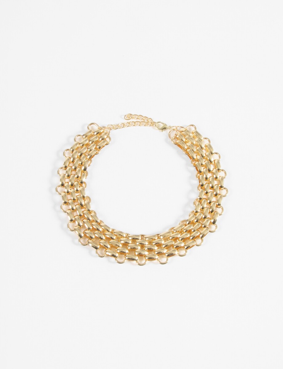 Collar choker cadena - dorado 