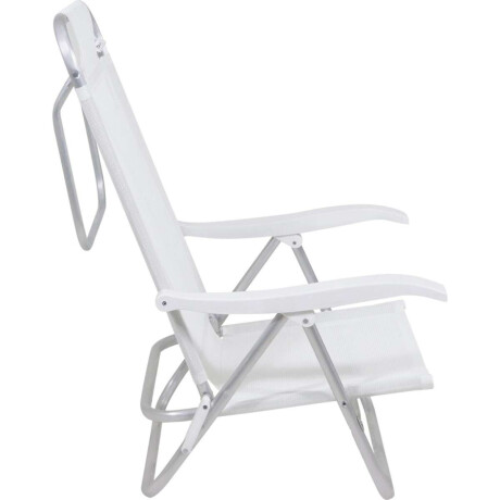 Silla Plegable de Aluminio 6 Posición Blanco