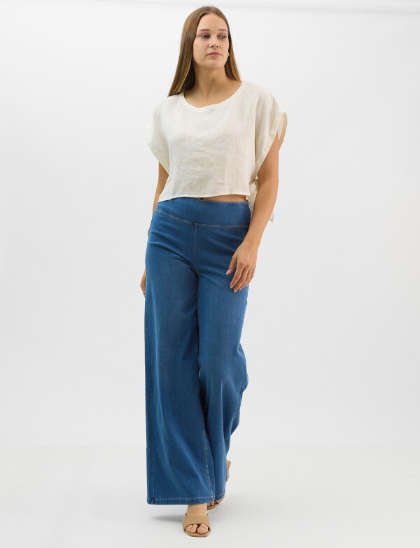 Jegging Estilo Palazzo Con Cintura Elástica JEAN