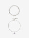 Pulseras Flexibles Sets Cubic zirconia Set De Pulseras Flexibles Cubic Plateado - Plateado