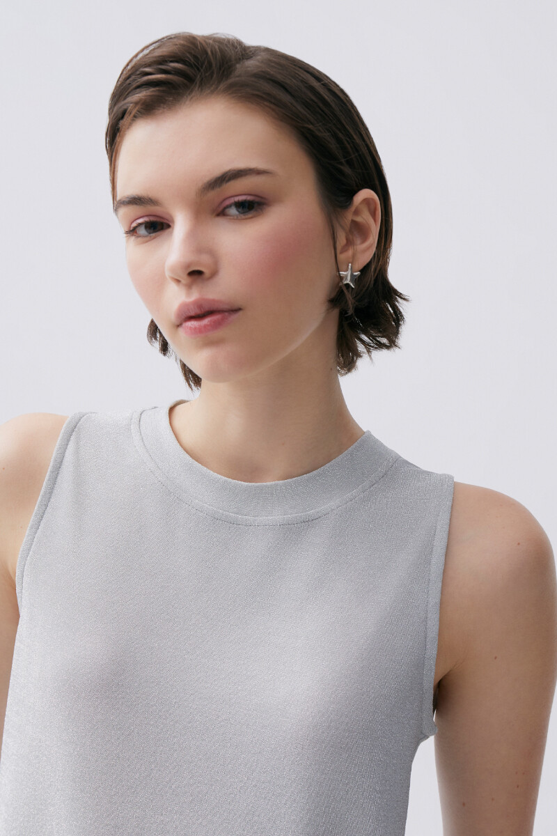Top Lumina Plateado