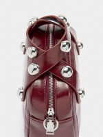 Bolso Tote Con Esferas burdeos