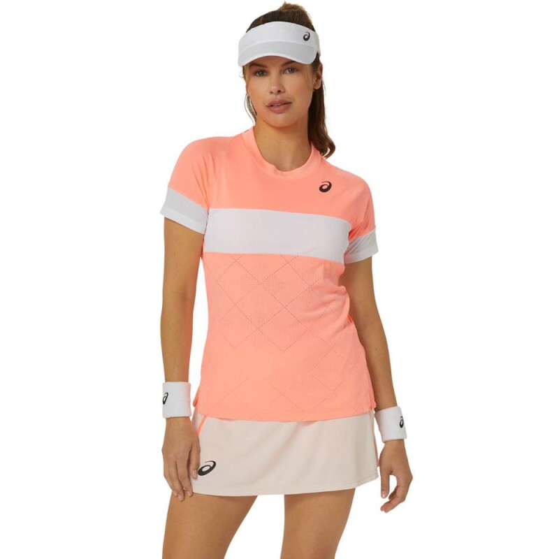 Women Game SS Top - Mujer Sun Coral