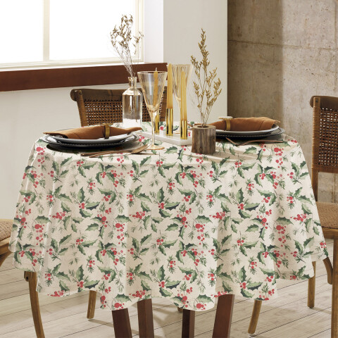 Mantel Redondo Waterproof Home Class 160 cm Navidad 940 BCO