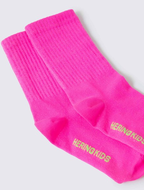 MEDIAS INFANTILES EN NEÓN FUCSIA