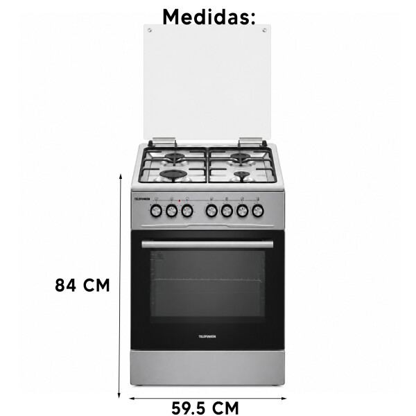 Cocina Combinada Turca Telefunken 4h Convector COCINA COMBINADA TELEFUNKEN 4H TLF6060IN