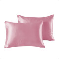 Funda Almohada De Satín Satén Tipo Seda Suave Rosa