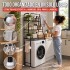 Estante Organizador Lavarropas O Baño Inodoro Mueble Metal IMBACK Color Negro Estante Organizador Lavarropas O Baño Inodoro Mueble Metal IMBACK Color Negro