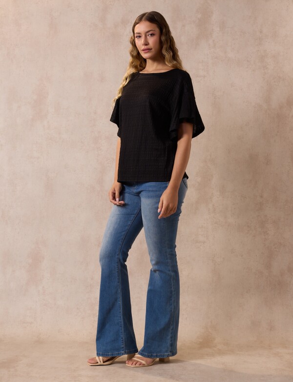 Blusa Relieve NEGRO