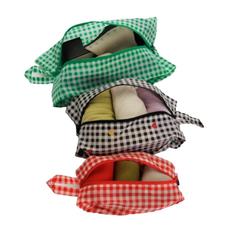 Neceser Set X3 Gingham