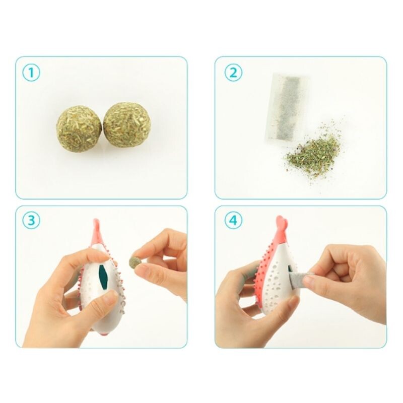 Juguete Interactivo Para Gato - Pez Globo Con Hierba Gatera Juguete Interactivo Para Gato - Pez Globo Con Hierba Gatera