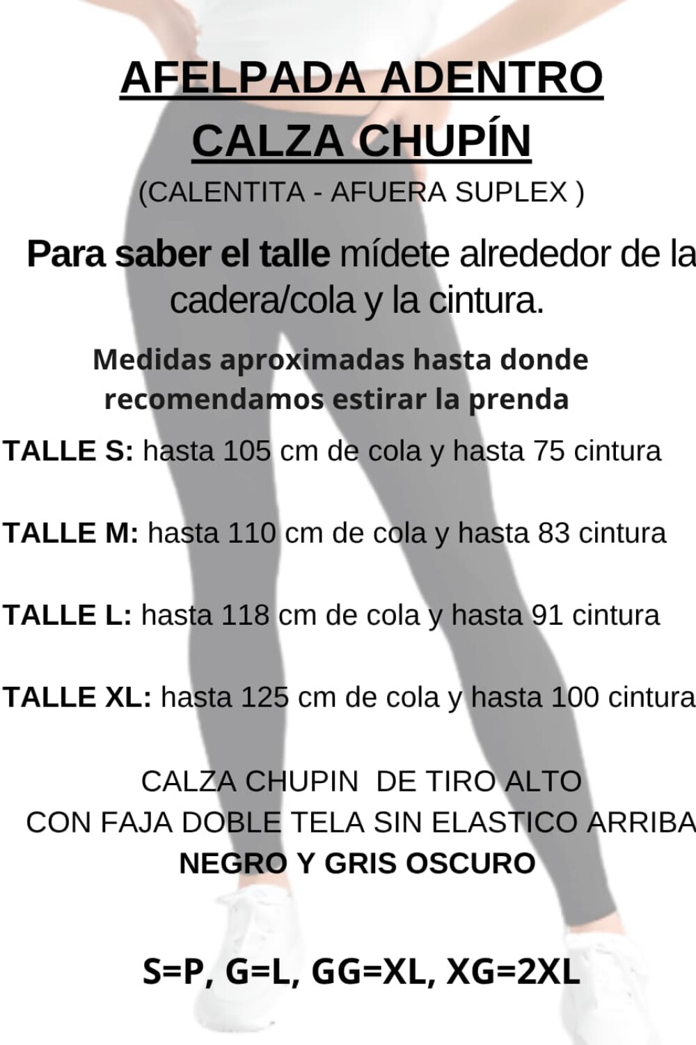 Calza Suplex con felpa adentro Negro