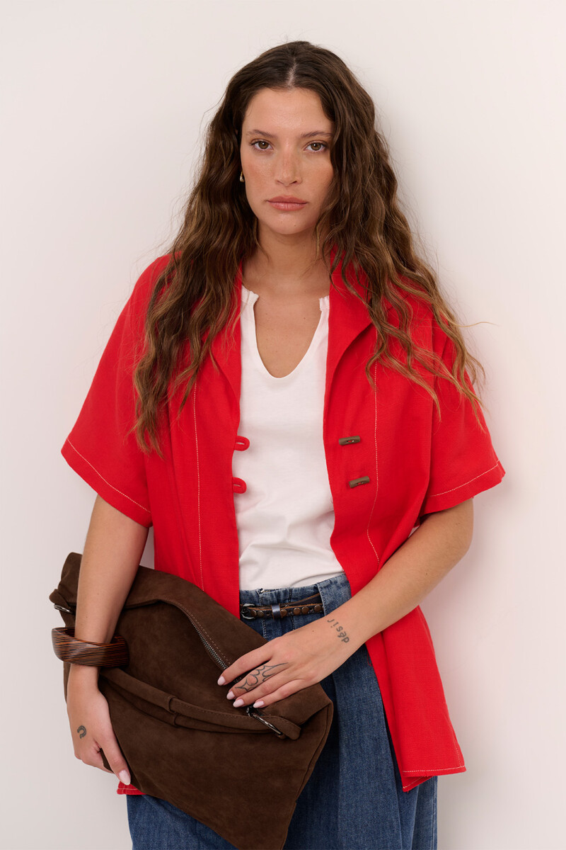 SOBRECAMISA LINO ALAMAR ROJO