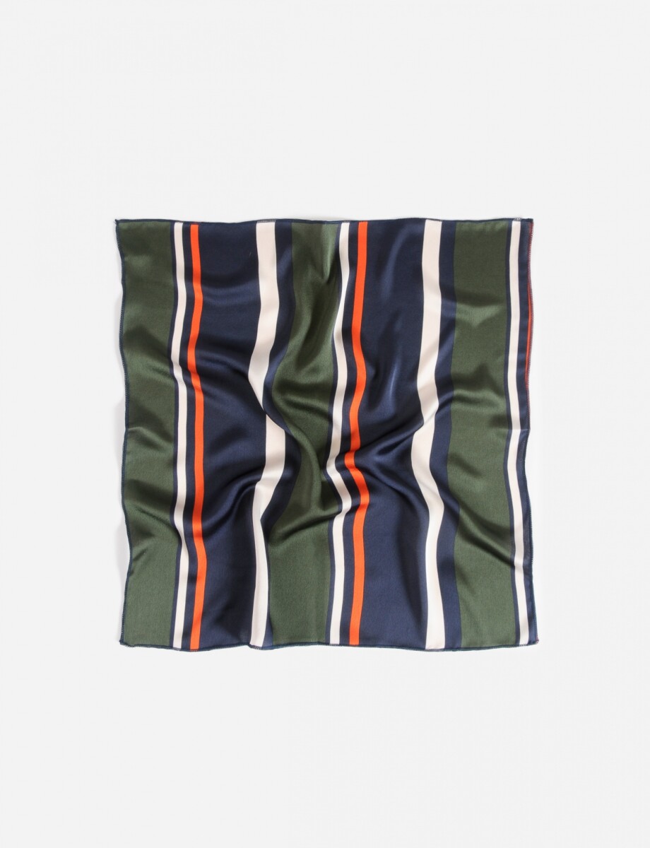 Pañuelo geométrico franjas - multicolor 