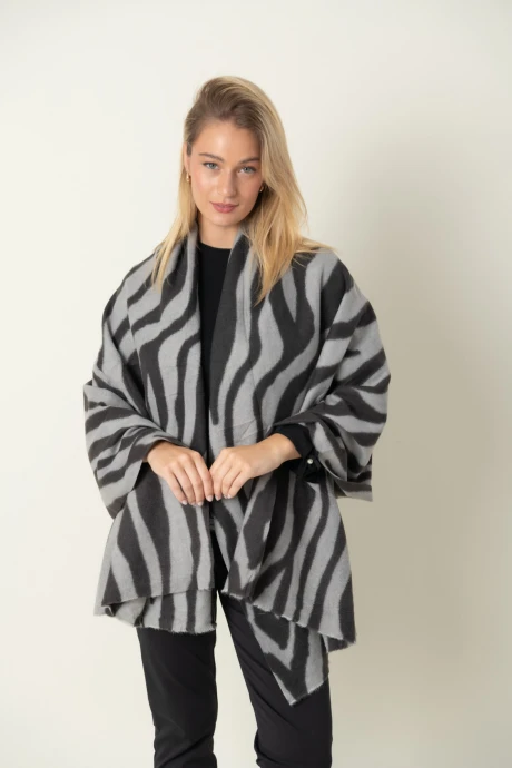 PASHMINA JASPE CEBRA Gris claro