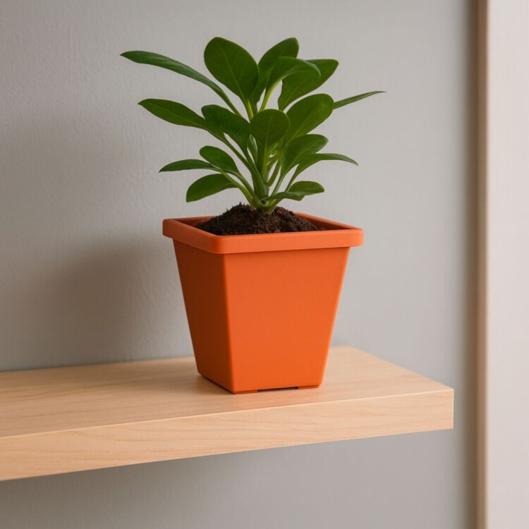 MACETA AZTECA PIRAMIDAL 4 LITROS TEJA MACETA AZTECA PIRAMIDAL 4 LITROS TEJA