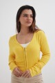 Sweater con cierre frontal AMARILLO