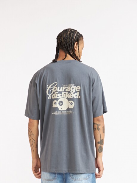 REMERA OVERSIZE COURAGE AZUL
