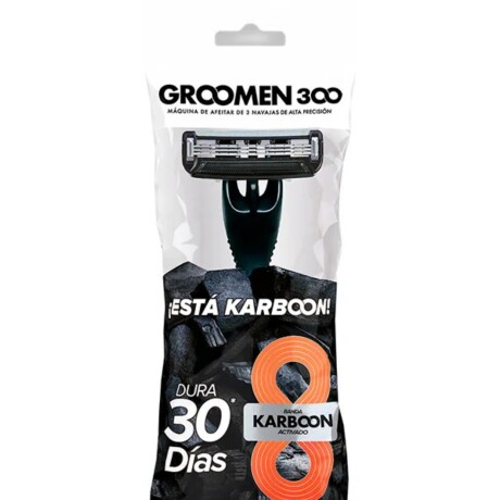 GROOMEN MAQUINA DE AFEITAR 3 HOJAS KARBOON 1 UNIDAD GROOMEN MAQUINA DE AFEITAR 3 HOJAS KARBOON 1 UNIDAD
