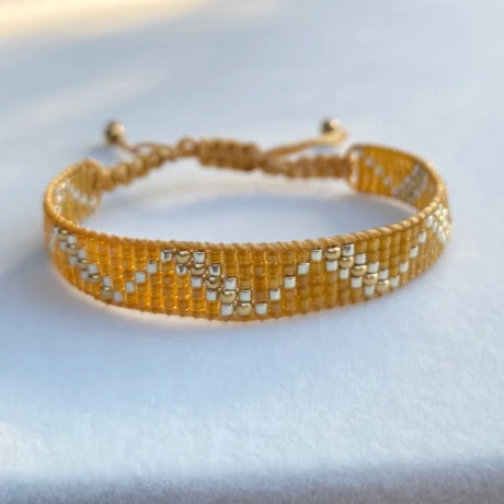 Pulsera LUCIA tejida - mostaza Pulsera LUCIA tejida - mostaza