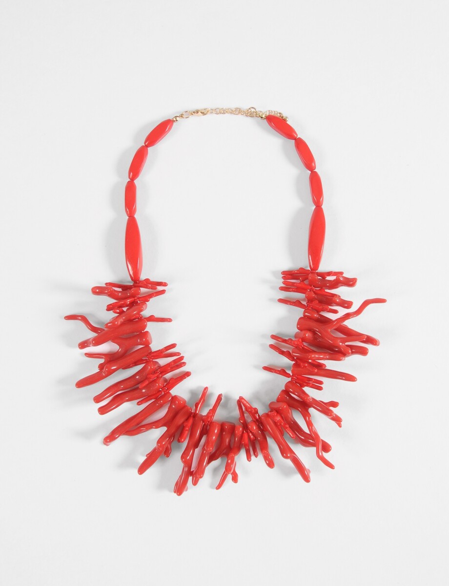 Collar coral - rojo 