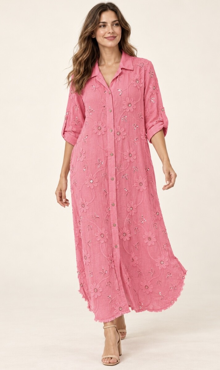VESTIDO CAMISERO ALEM - Rosa 