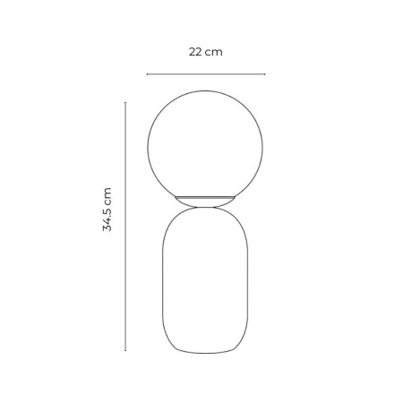ARTEFACTO DECORATIVO DE MESA DALU Luminaria De Mesa Dalu Gris