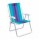 Reposera Silla Alta Plegable en Aluminio Conforto Mor Rayada Verde Agua/violeta